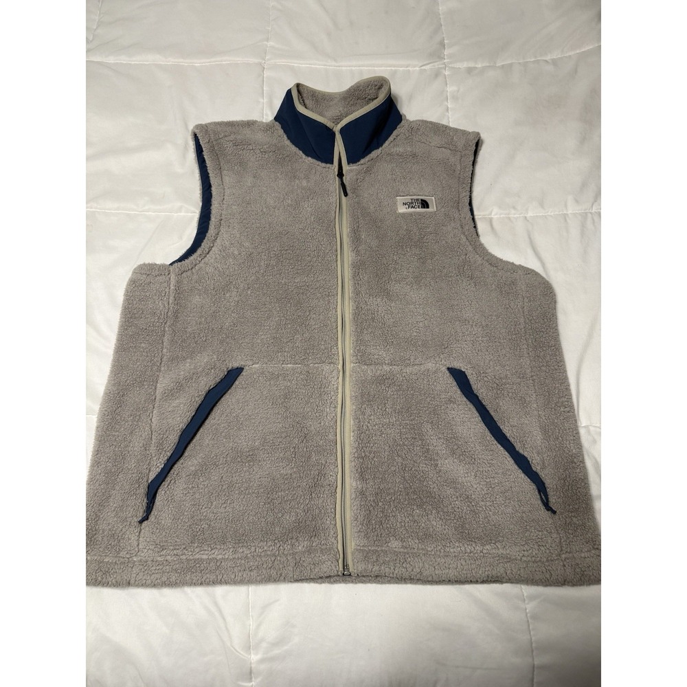 The North Face Men's Zip Vest Gray Navy XXL Winter‎ Fall